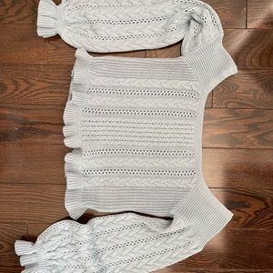 H&M off the shoulder light weight blue sweater. Never worn.